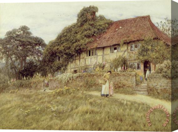 Helen Allingham At Stedham near Midhurst Stretched Canvas Print / Canvas Art