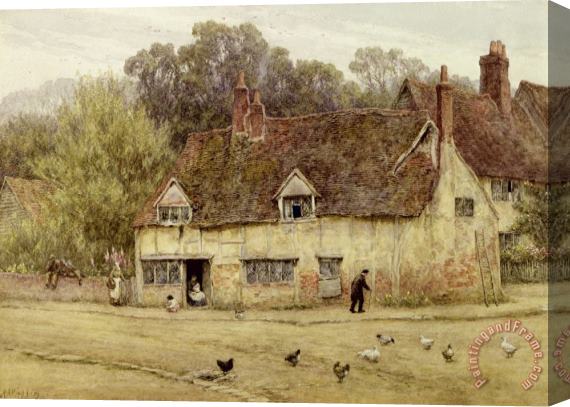 Helen Allingham By the Old Cottage Stretched Canvas Print / Canvas Art