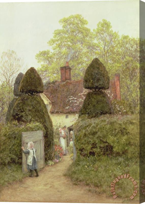 Helen Allingham Cottage Near Pinner Stretched Canvas Painting / Canvas Art