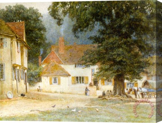 Helen Mary Elizabeth Allingham, R.w.s White Horse Inn, Shere, Surrey Stretched Canvas Painting / Canvas Art