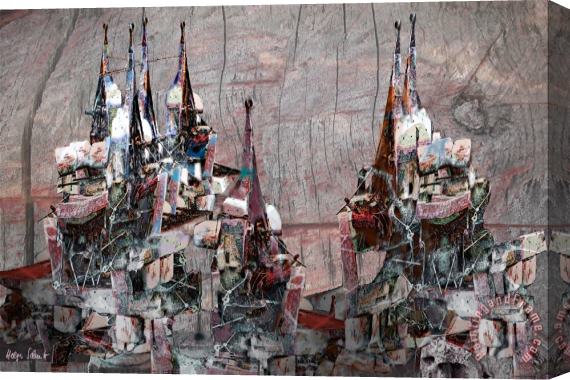 Helga Schmitt Cappadocian Chimneys Stretched Canvas Painting / Canvas Art