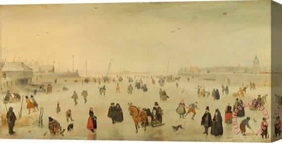 Hendrick Avercamp A Scene on The Ice Stretched Canvas Painting / Canvas Art