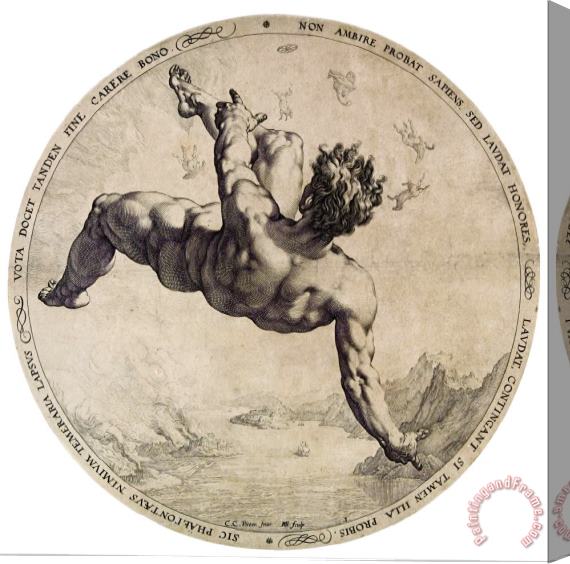 Hendrick Goltzius Phaethon From The Four Disgracers Series Stretched Canvas Painting / Canvas Art
