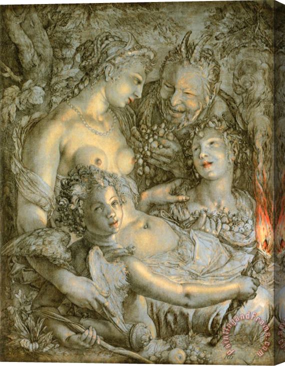 Hendrick Goltzius Sine Cerere Et Libero Friget Venus (without Ceres And Bacchus, Venus Would Freeze) Stretched Canvas Print / Canvas Art