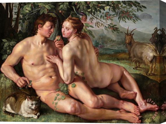 Hendrick Goltzius The Fall of Man Stretched Canvas Print / Canvas Art