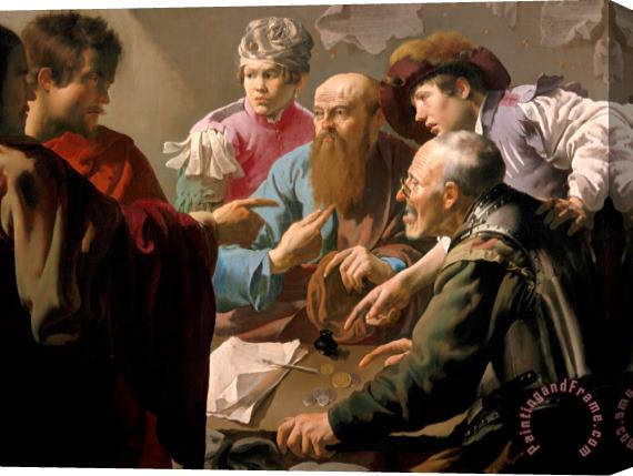 Hendrick Ter Brugghen The Calling of Saint Matthew Stretched Canvas Painting / Canvas Art