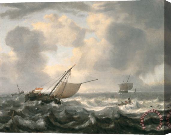 Hendrik van Anthonissen Ships on a Choppy Sea Stretched Canvas Print / Canvas Art