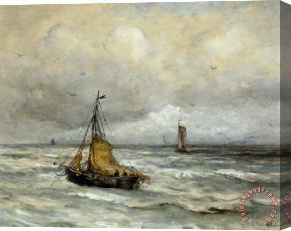 Hendrik Willem Mesdag Off The Coast Stretched Canvas Print / Canvas Art