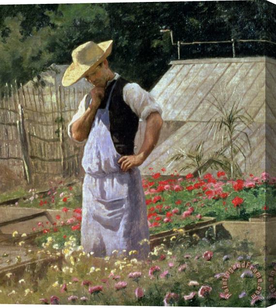 Henri Adolphe Laissement A Corner Of The Rose Garden At Bagatelle Stretched Canvas Print / Canvas Art
