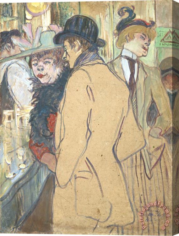 Henri de Toulouse-Lautrec Alfred La Guigne Stretched Canvas Painting / Canvas Art