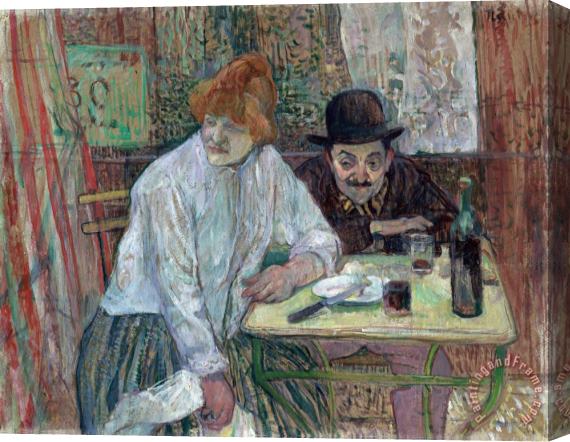 Henri de Toulouse-Lautrec At The Cafe La Mie Stretched Canvas Print / Canvas Art