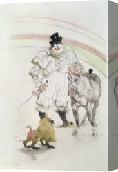 At The Circus Canvas Prints - At The Circus: Performing Horse And Monkey by Henri de Toulouse-Lautrec