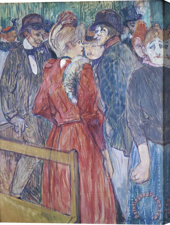 Henri de Toulouse-Lautrec At The Moulin De La Galette Stretched Canvas Print / Canvas Art