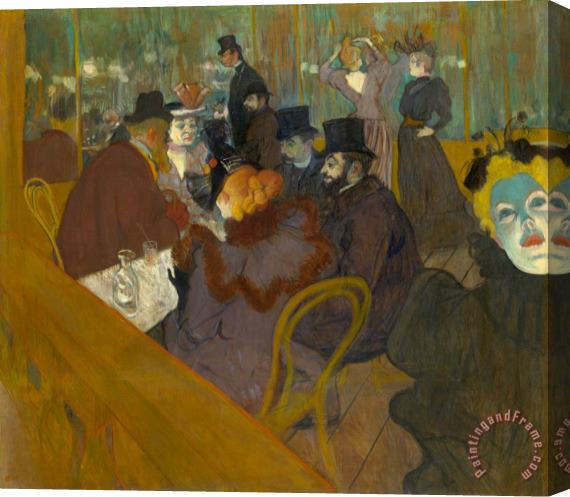 Henri de Toulouse-Lautrec At The Moulin Rouge Stretched Canvas Print / Canvas Art