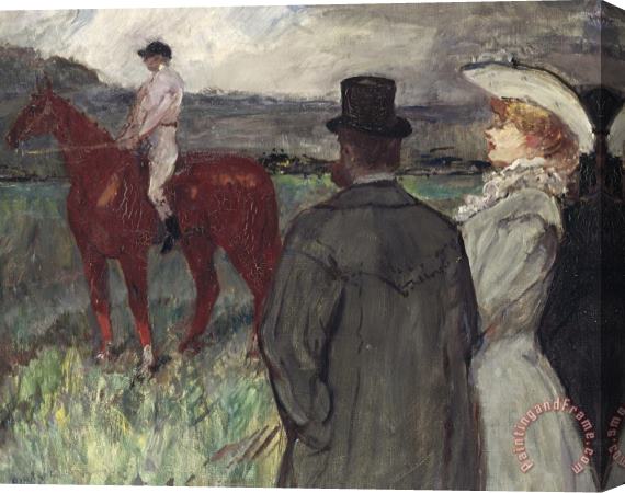 Henri de Toulouse-Lautrec At The Racecourse Stretched Canvas Print / Canvas Art