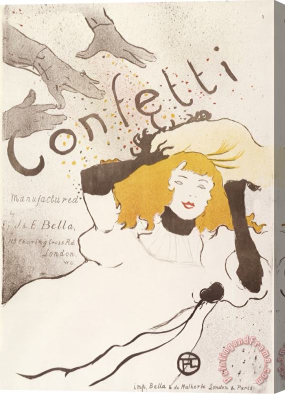 Henri de Toulouse-Lautrec Confetti Stretched Canvas Painting / Canvas Art