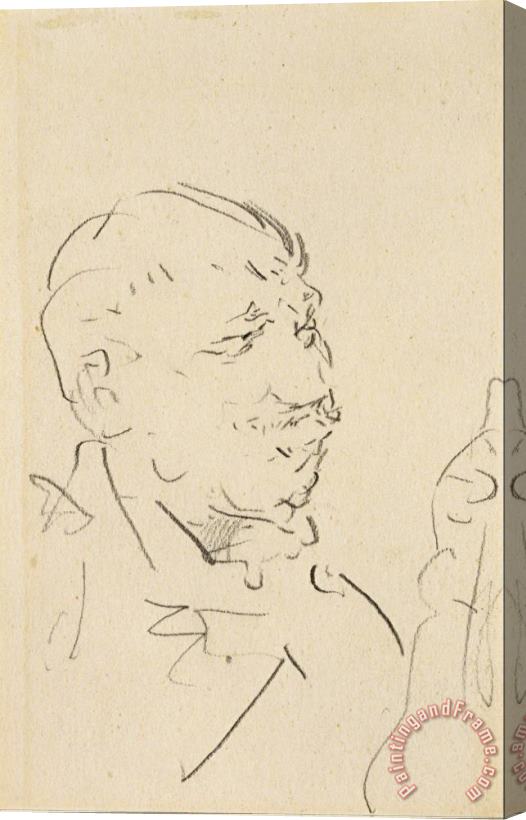 Henri de Toulouse-Lautrec Head of a Man Stretched Canvas Print / Canvas Art