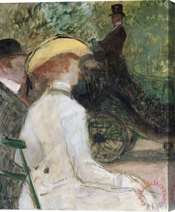 Henri de Toulouse-Lautrec In The Bois De Bologne Stretched Canvas Painting / Canvas Art