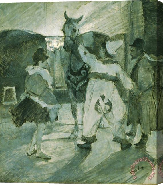 Henri de Toulouse-Lautrec In The Wings at The Circus Stretched Canvas Painting / Canvas Art