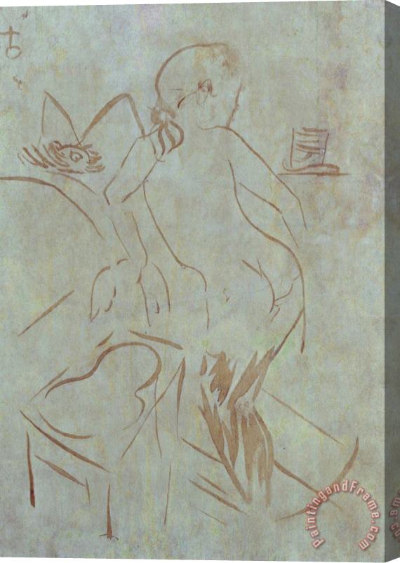 Henri de Toulouse-Lautrec Intimite Stretched Canvas Print / Canvas Art