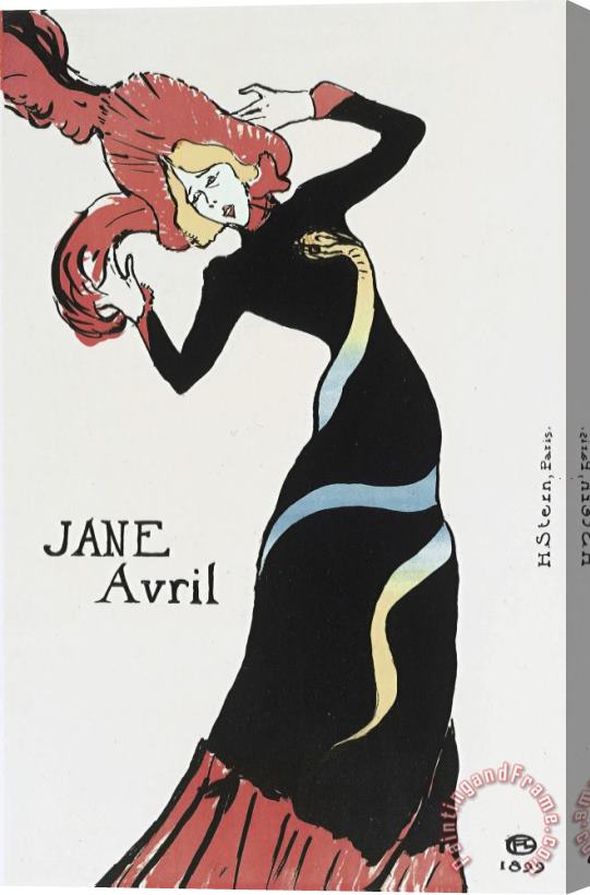 Henri de Toulouse-Lautrec Jane Avril Stretched Canvas Painting / Canvas Art