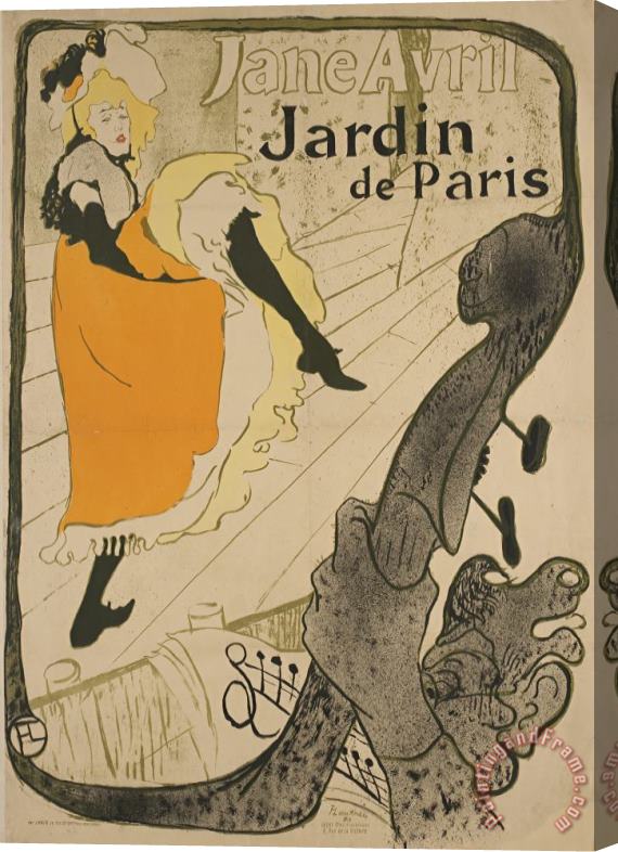 Henri de Toulouse-Lautrec Jane Avril Stretched Canvas Painting / Canvas Art