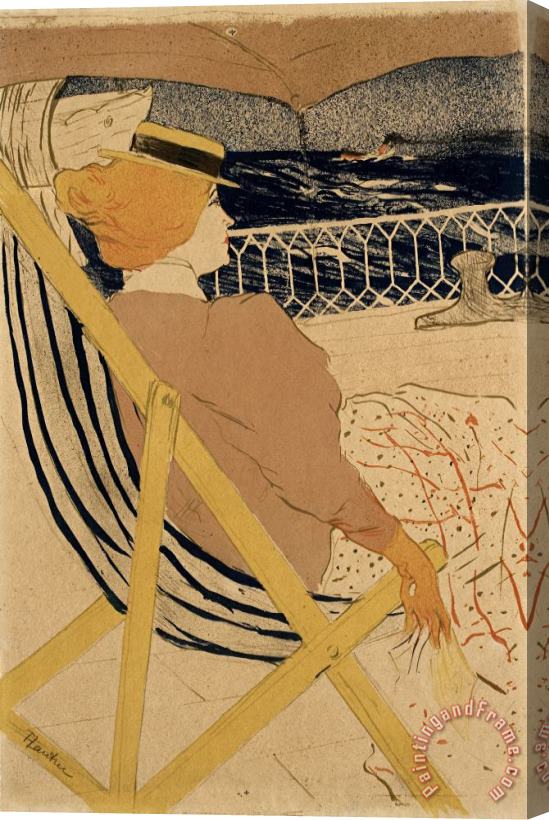 Henri de Toulouse-Lautrec La Passagere Du 54, Promenade En Yacht Stretched Canvas Painting / Canvas Art