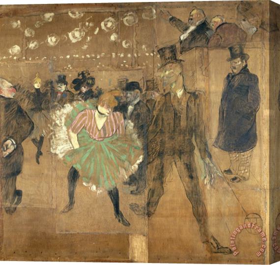 Henri de Toulouse-Lautrec Panneaux Pour La Baraque De La Goulue, a La Foire Du Trone a Paris Stretched Canvas Print / Canvas Art