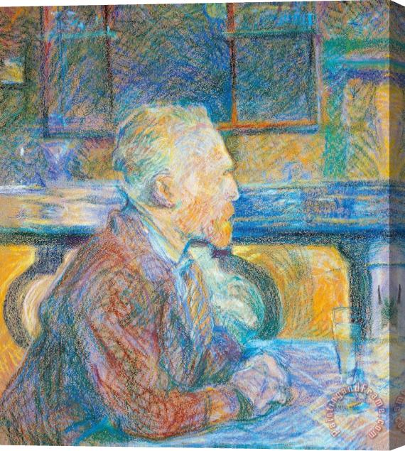 Henri de Toulouse-Lautrec Portrait Of Vincent Van Gogh Stretched Canvas Painting / Canvas Art