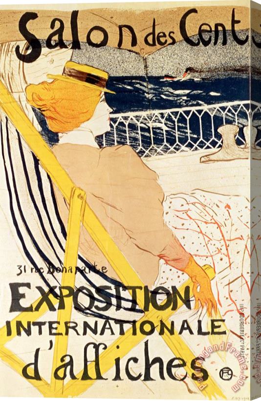 Henri de Toulouse-Lautrec Poster advertising the Exposition Internationale dAffiches Paris Stretched Canvas Painting / Canvas Art