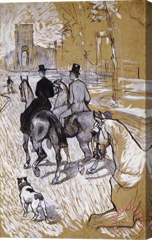 Henri de Toulouse-Lautrec Riders on The Way to The Bois Du Bolougne Stretched Canvas Painting / Canvas Art