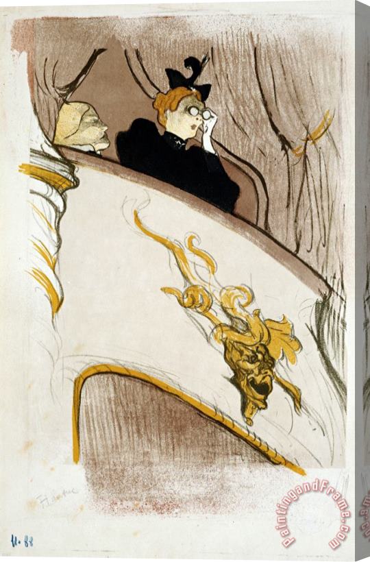 Henri de Toulouse-Lautrec The Box at The Mascaron Dore Stretched Canvas Painting / Canvas Art
