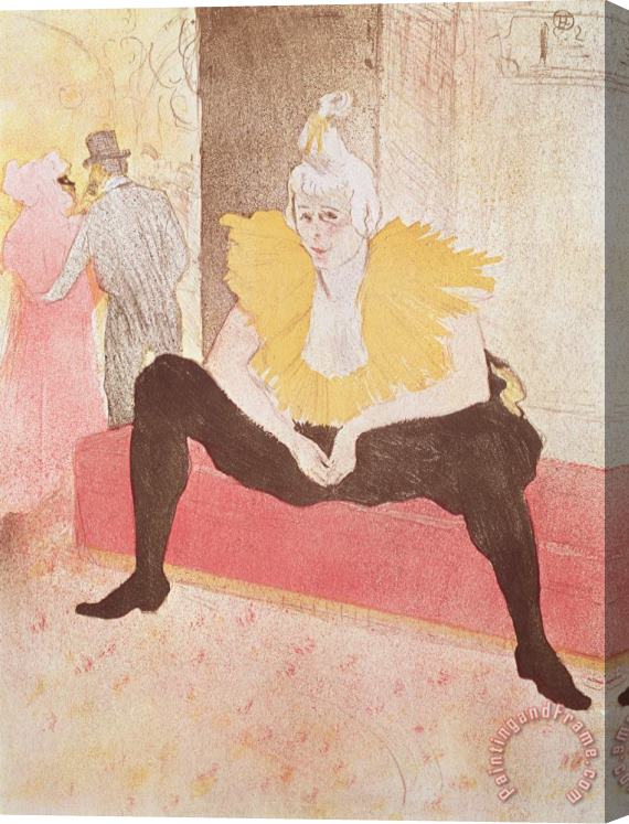 Henri de Toulouse-Lautrec The Clowness Cha U Kao Seated Stretched Canvas Painting / Canvas Art