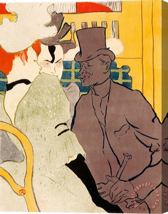 Henri de Toulouse-Lautrec The Englishman at The Moulin Rouge Stretched Canvas Painting / Canvas Art