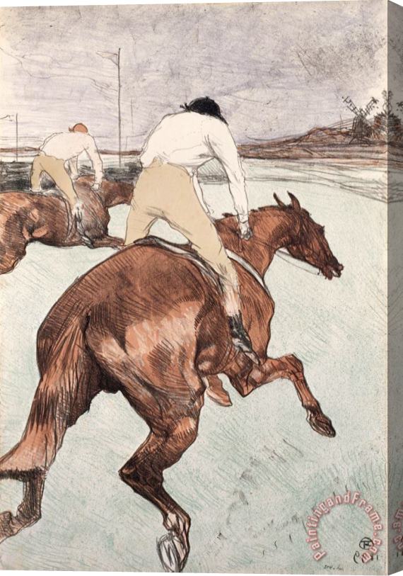 Henri de Toulouse-Lautrec The Jockey Stretched Canvas Painting / Canvas Art