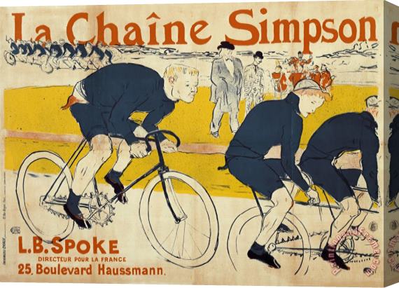 Henri de Toulouse-Lautrec The Simpson Chain Stretched Canvas Painting / Canvas Art