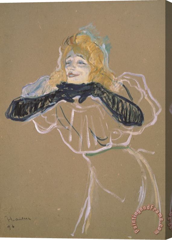 Henri de Toulouse-Lautrec Yvette Guilbert (1867 1944) Singing 'linger, Longer, Loo' Stretched Canvas Painting / Canvas Art