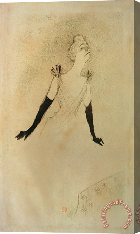 Henri de Toulouse-Lautrec Yvette Guilbert Stretched Canvas Painting / Canvas Art
