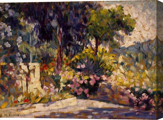 Henri-Edmond Cross The Flowered Terrace Stretched Canvas Painting / Canvas Art