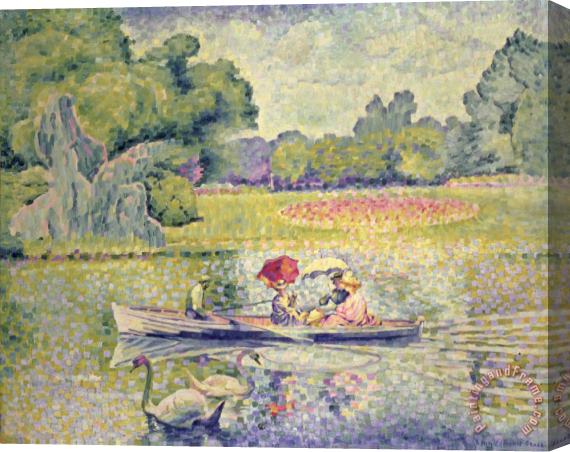 Henri-Edmond Cross The Promenade in the Bois de Boulogne Stretched Canvas Print / Canvas Art
