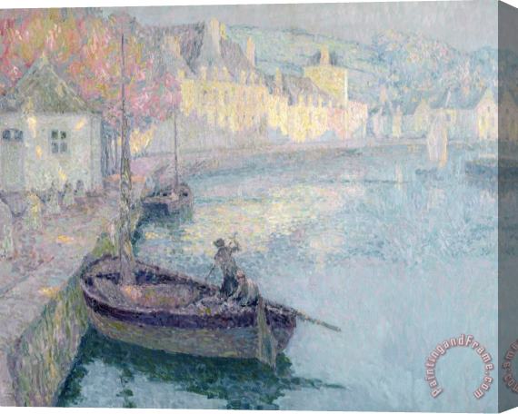 Henri Eugene Augustin Le Sidaner Clear Morning - Quimperle Stretched Canvas Painting / Canvas Art