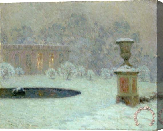 Henri Eugene Augustin Le Sidaner The Trianon Under Snow Stretched Canvas Painting / Canvas Art