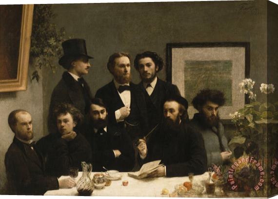 Henri Fantin Latour By The Table Stretched Canvas Painting / Canvas Art
