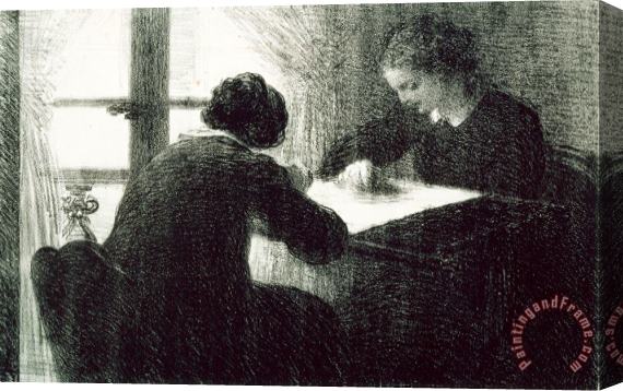 Henri Fantin Latour The Embroiderers (les Brodeuses) Stretched Canvas Print / Canvas Art