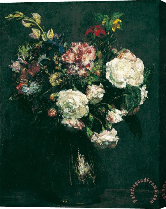 Henri Fantin Latour Vase of Flowers Stretched Canvas Print / Canvas Art