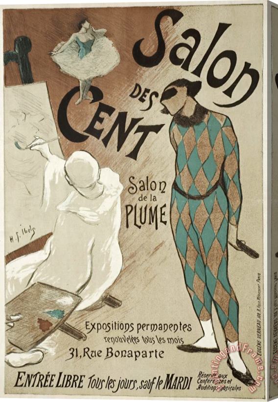 Henri Gabriel Ibels Salon Des Cent Stretched Canvas Print / Canvas Art