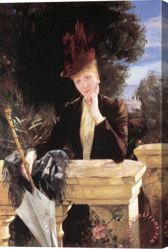 Henri Gervex A Portrait of Marieclotilde De Faret Legrand, Comtesse De Fournes Stretched Canvas Painting / Canvas Art