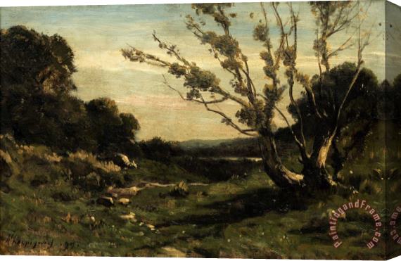 Henri Harpignies Morning in The Nievre Stretched Canvas Print / Canvas Art