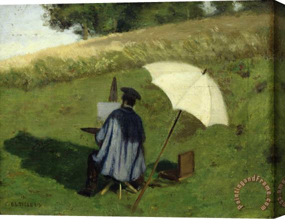 Henri Joseph Constant Dutilleux Desire Dubois Painting in the Open Air Stretched Canvas Print / Canvas Art