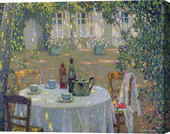 Henri Le Sidaner The Table in the Sun in the Garden Stretched Canvas Print / Canvas Art